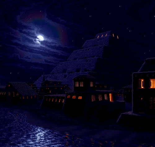 night temple village