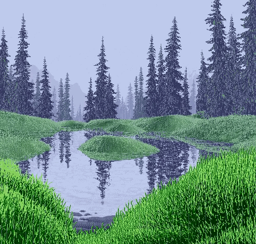 rainy mirror pond
