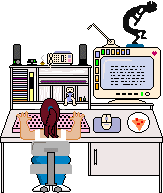 girl typing on their personal computer