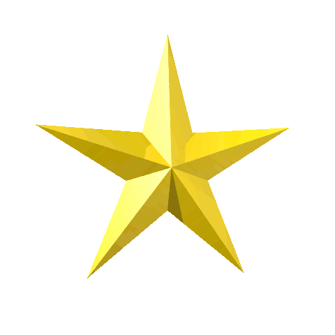 shining rotating yellow star