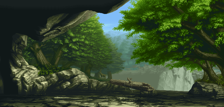 serene water forest