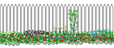 white fence with flowers